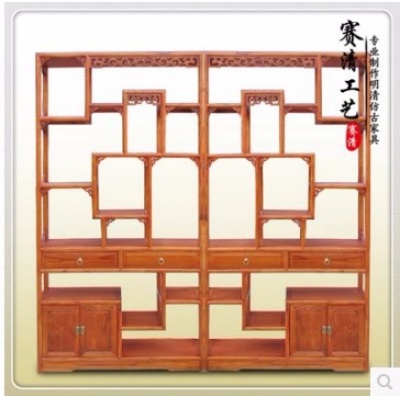 多宝阁实木榆木中式仿古家具古董架