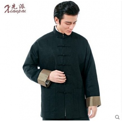 立领盘扣中式外套新中装会议服装中国风