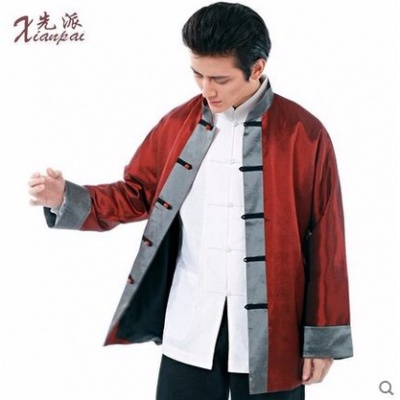 唐装男长袖红色高档宴会新中式礼服