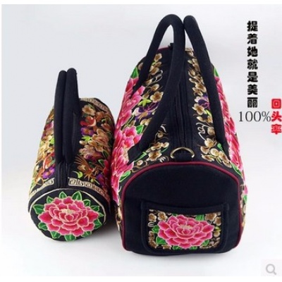 手提包大包气质中小包刺绣花枕头包