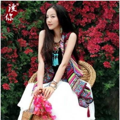 民族风马甲 中国风民族风