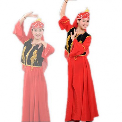 新疆民族舞蹈表演服饰 维吾尔族演出服