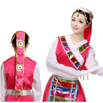 藏族头饰 舞台演出服饰 藏族舞蹈帽子