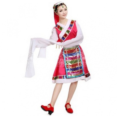 藏族舞蹈服装女装演出服装水袖服装