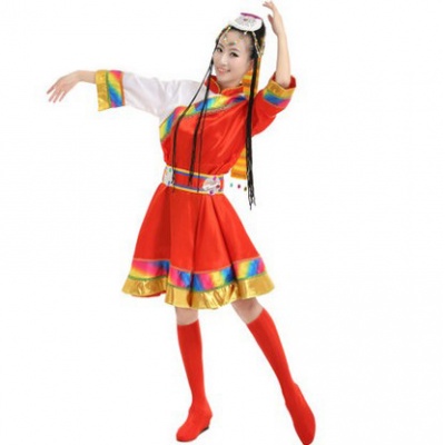 藏族舞蹈演出服装短袖 藏族女装