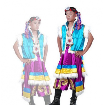藏族舞蹈演出服装 少数民族舞蹈