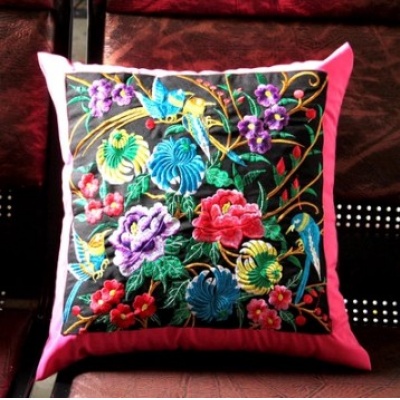 刺绣花靠枕汽车抱枕沙发靠垫坐垫套
