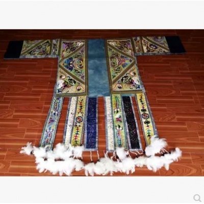 贵州苗族特色纯手工老绣服饰百鸟衣收藏品F-015