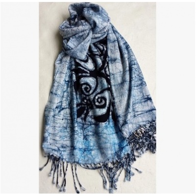 贵州民族特色手工蜡染围巾披肩