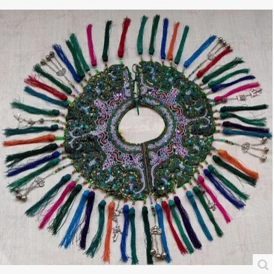 贵州苗族纯手工老绣披肩民族绣花披肩x-50