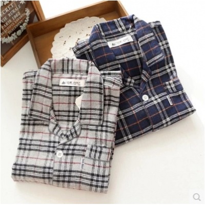 纯棉绒布男士家居服套装春秋睡衣 斜纹绒布柔软透气