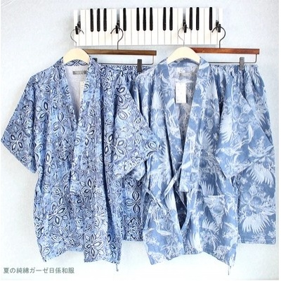 纯棉双层纱布睡衣男女款纯棉睡衣家居服