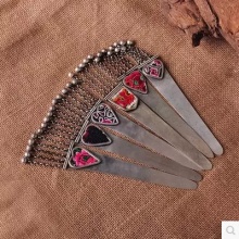 民族风特色手工老绣苗绣苗银新年礼物绣片发簪