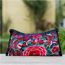 绣花包刺绣包复古女士单肩斜挎包拉链小包