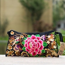 绣花包刺绣包复古女士单肩斜挎包拉链小包