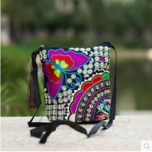 绣花包刺绣包休闲水桶包女士迷你小包斜挎包