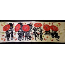 手绘蜡染画 布艺壁挂画 工艺品 客厅装饰品