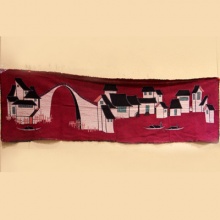 手绘蜡染画 布艺壁挂画 工艺品 客厅装饰品