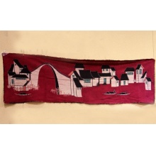 手绘蜡染画 布艺壁挂画 工艺品 客厅装饰品