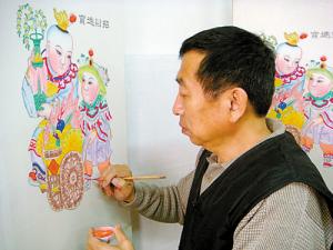 传承杨柳青木版年画霍氏家族
