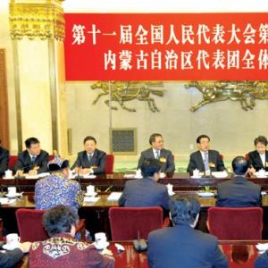 贺国强与内蒙古代表团审议政府工作报告