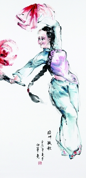 宁海中学化学老师钟情民族舞 耗时6年画出民族舞大全(图)