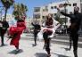 巴勒斯坦民众着民族盛装载歌载舞 支持民族