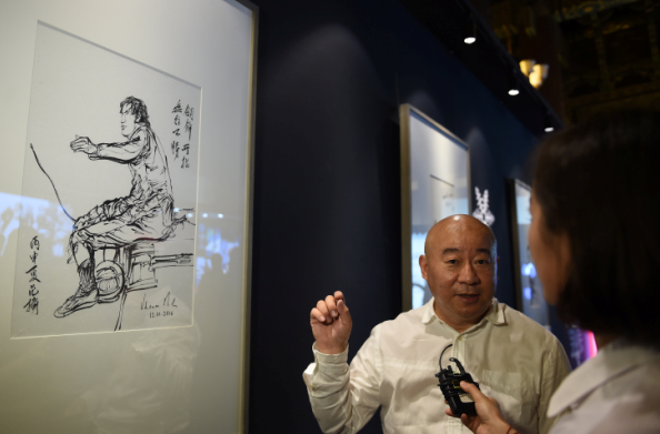 范扬体育题材作品登陆太庙 祝福北京冬奥会